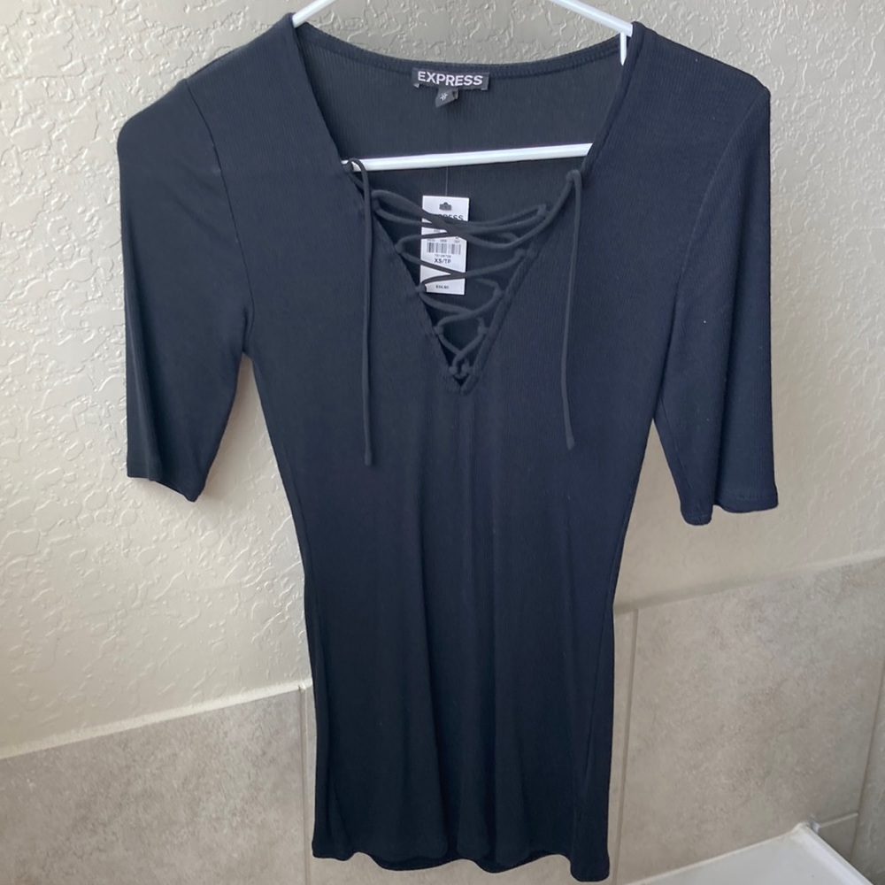 Express lace up top XS